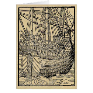 Galleon Sailing Ship Greeting Card
