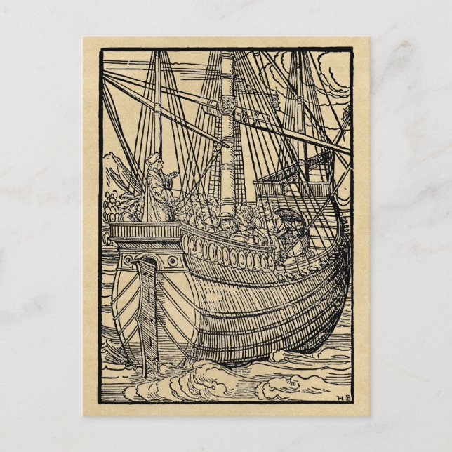 Galleon Sailing Ship Postcard (Front)