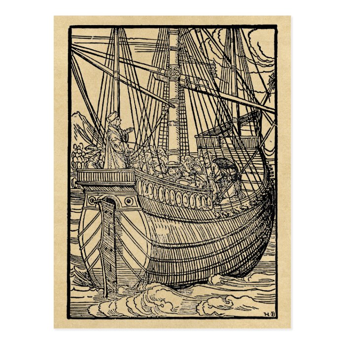 Galleon Sailing Ship Postcard