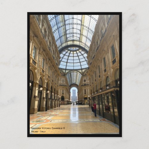 Galleria Vittorio Emanuele arcade _ Milan Italy Postcard