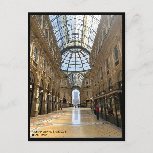 Galleria Vittorio Emanuele arcade - Milan, Italy Postcard (Front)