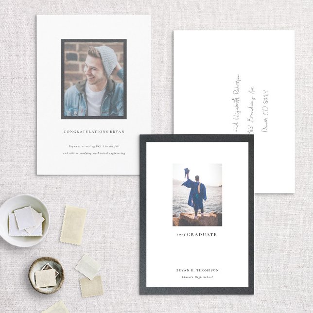 Gallery Frame Photo Graduation Announcement Card (Creator Uploaded)