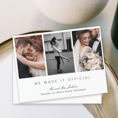 Gallery Multi Photo Official Elopement Postcard