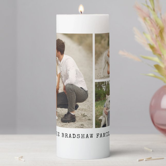 Gallery of 3 Personalized Photo Pillar Candle (In Situ)