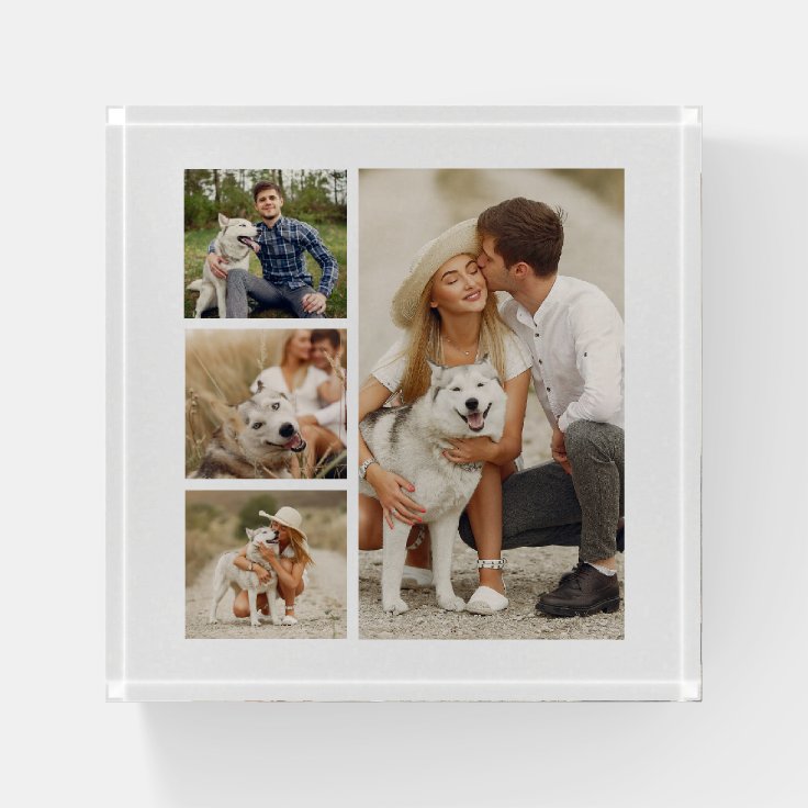 Gallery of 4 Photo Personalized Paperweight Zazzle