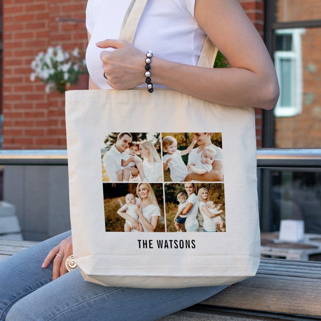 Gallery of 4 Photo Personalized  Tote Bag (Creator Uploaded)