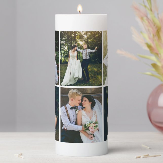 Gallery of 6 Personalized Photo Pillar Candle (In Situ)