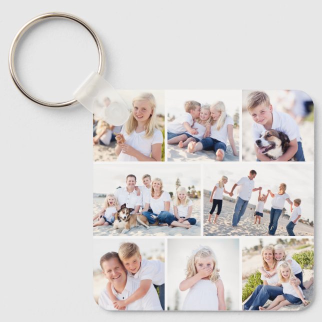 Gallery Of Eight Personalized Color Photo Keychain (Front)