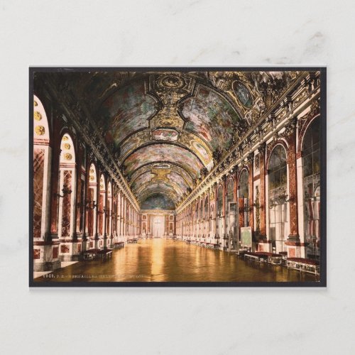 Gallery of Mirrors Versailles France vintage Pho Postcard