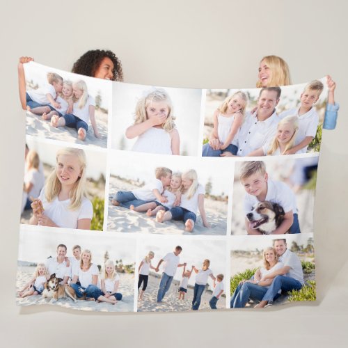 Gallery of Nine Personalized Color Photo Blanket