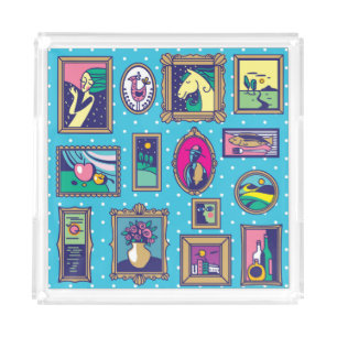 Gallery Wall: Diverse Picture Collection Acrylic Tray
