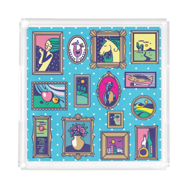 Gallery Wall: Diverse Picture Collection Acrylic Tray (Front)