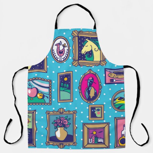 Gallery Wall Diverse Picture Collection Apron
