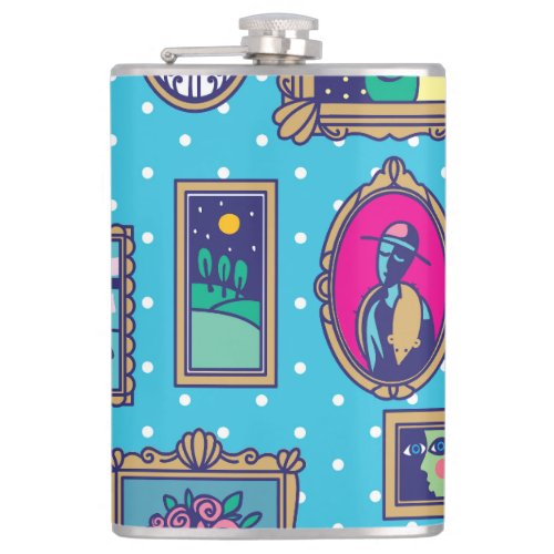Gallery Wall Diverse Picture Collection Flask