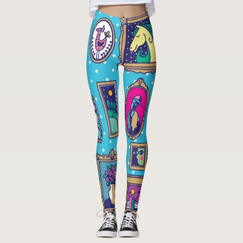 Gallery Wall Diverse Picture Collection Leggings