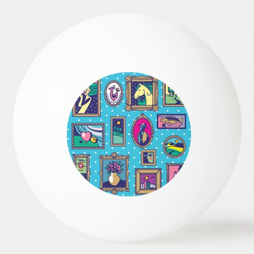 Gallery Wall Diverse Picture Collection Ping Pong Ball