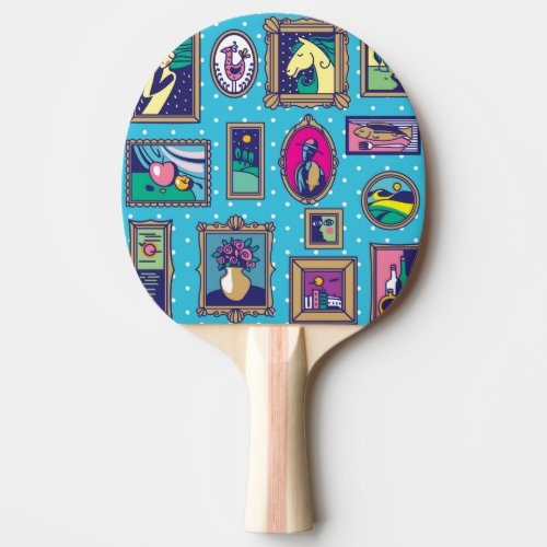 Gallery Wall Diverse Picture Collection Ping Pong Paddle