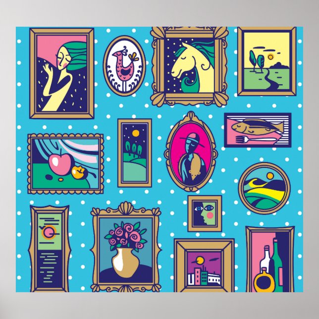 Gallery Wall: Diverse Picture Collection Poster (Front)