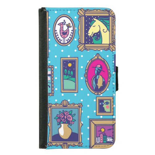 Gallery Wall Diverse Picture Collection Samsung Galaxy S5 Wallet Case