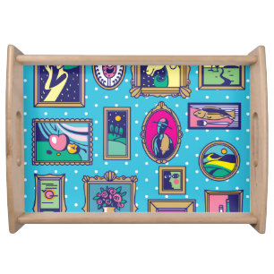 Gallery Wall: Diverse Picture Collection Serving Tray