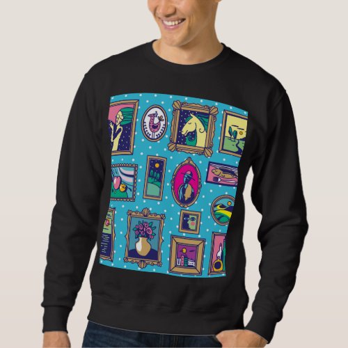 Gallery Wall Diverse Picture Collection Sweatshirt