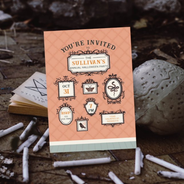 Gallery Wall Frames Halloween Party Invitation (Creator Uploaded)