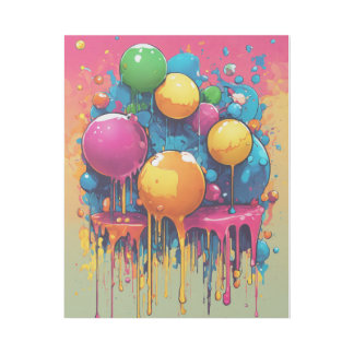 Gallery Wrap -"Drip Harmony: Typographic Elegance"