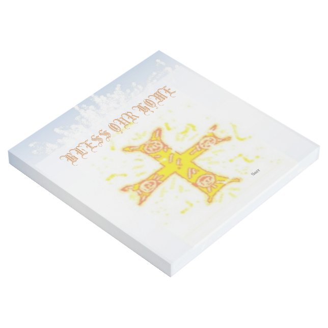 Gallery Wrap Greek  Orthodox Cross Bless Our Home (3/4)