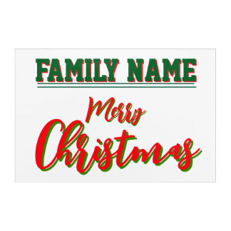 Gallery Wrap merry christmas Acrylic Print