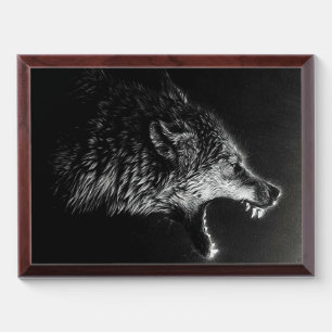 Gallery Wrapped Stretched Wolf Decor Gifts Award Plaque