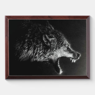 Gallery Wrapped Stretched   Wolf Decor Gifts  Award Plaque