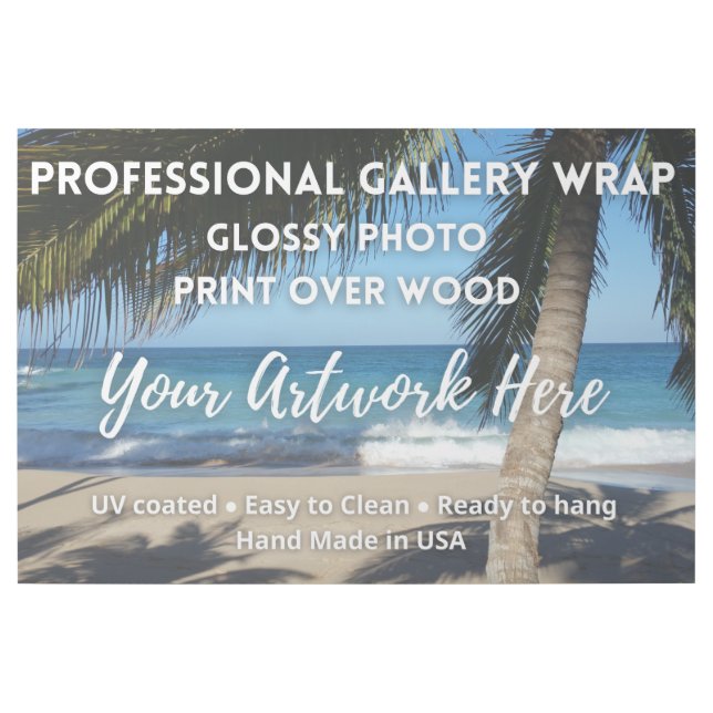 Gallery Wrapped Wood Canvas - Glossy 36" x 24" (Front)