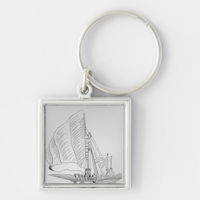 Galley of the 16th century keychain (Front)