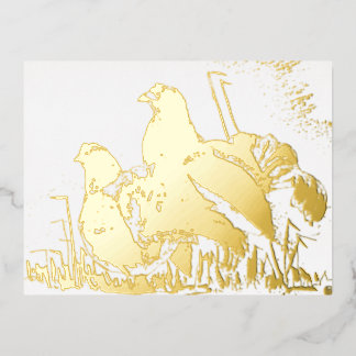Galli cedroni Oro Foil Holiday Post Card