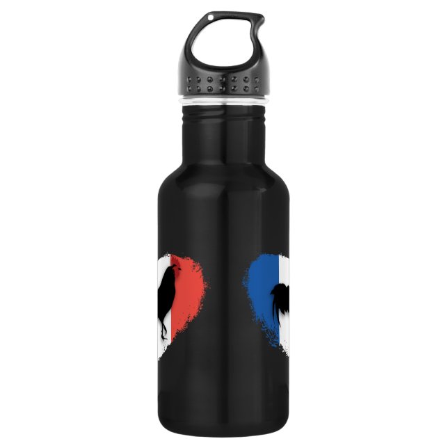 Gallic Rooster 2 Stainless Steel Water Bottle (Front)