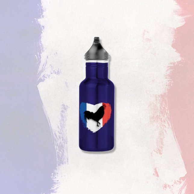Gallic Rooster 2 Stainless Steel Water Bottle (Creator Uploaded)