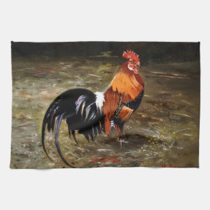 Gallic rooster//Rooster Kitchen Towel