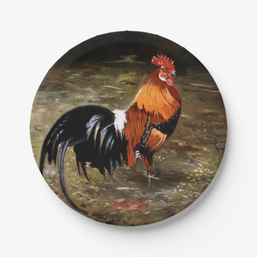 Gallic roosterRooster Paper Plates
