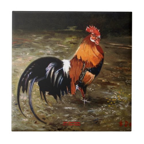Gallic roosterRooster Tile