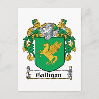 Galligan Family Crest Postcard