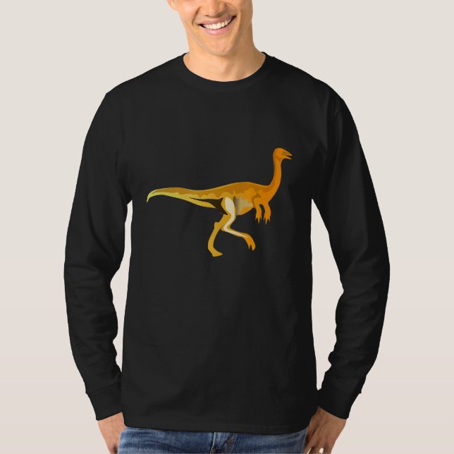 Gallimimus Abstract Dinosaur Design T-Shirt (Front)