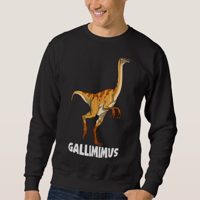 Gallimimus Dinosaur Design Sweatshirt (Front)