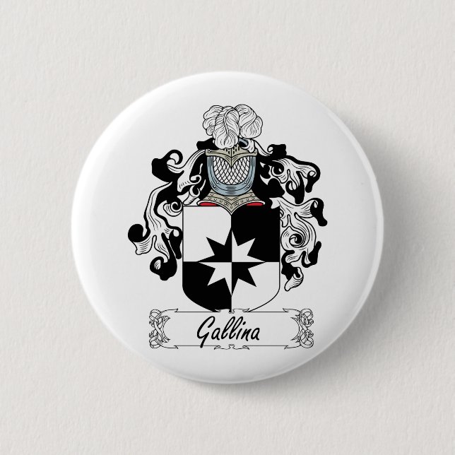 Gallina Family Crest Pinback Button (Front)