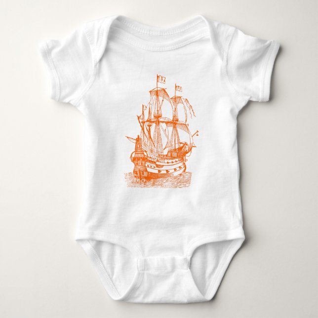 Gallion - Orange Baby Bodysuit (Front)