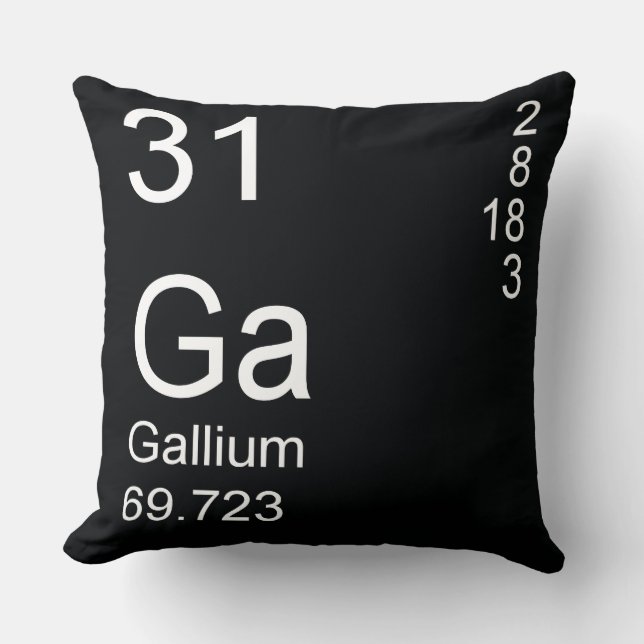 Gallium Throw Pillow (Front)