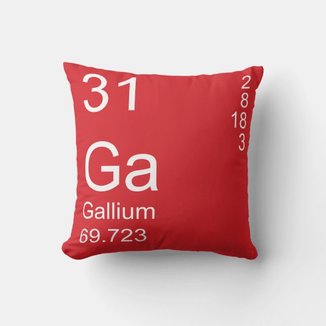 Gallium Throw Pillow (Front)