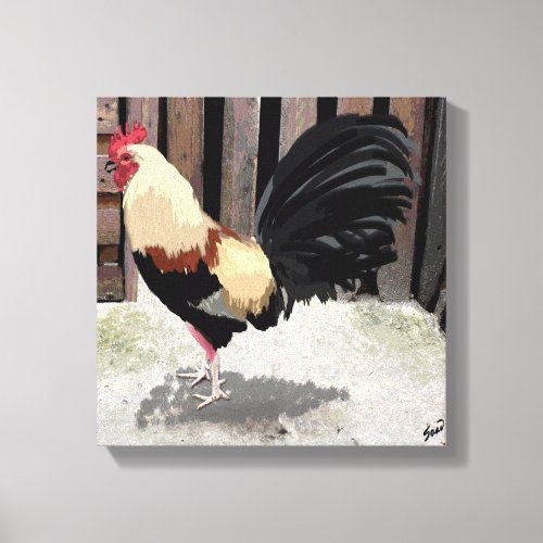 Gallo de PeleaGamecock Stretched Canvas Print