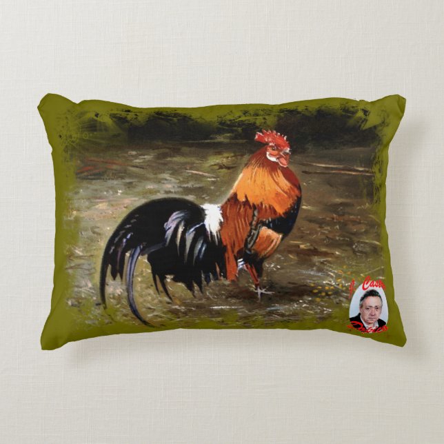 Gallo/Galo/Rooster Decorative Pillow (Front)