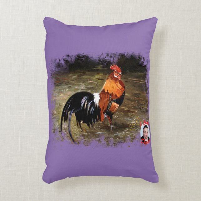Gallo/Galo/Rooster Decorative Pillow (Front(Vertical))