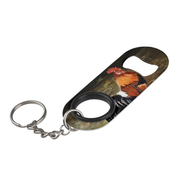 Gallo/Galo/Rooster Keychain Bottle Opener (Front Angled)